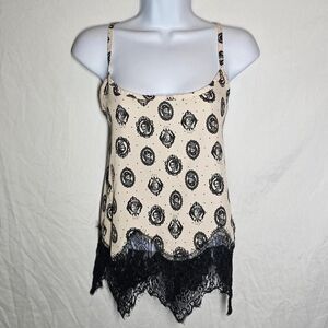 hot topic halloween gothic halter style lace trim cami